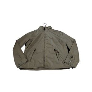 Polo by Ralph Lauren Vintage Fleece Lined Jacket Stowaway Hood Size Large